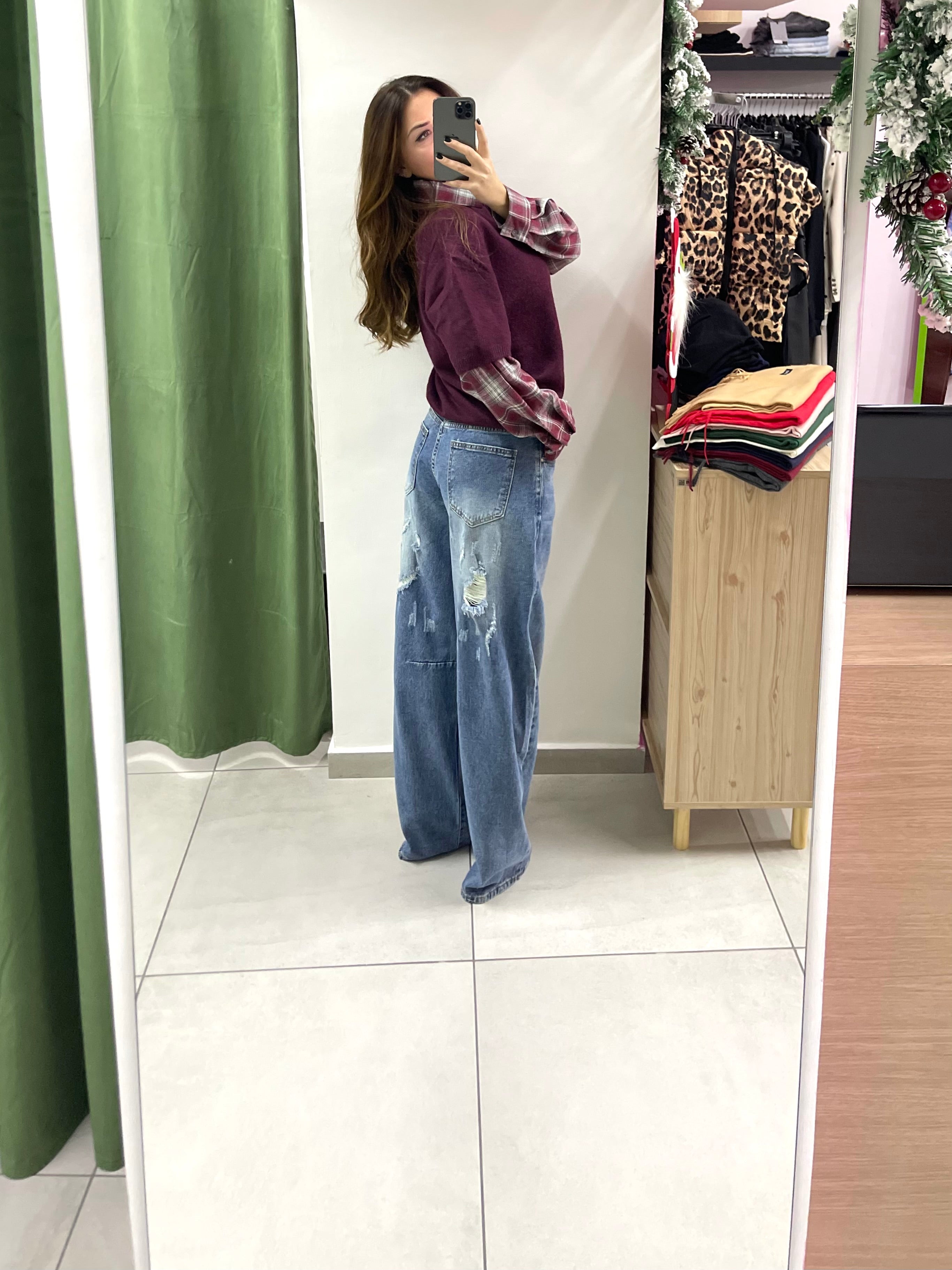 Jeans balloon strappi retro