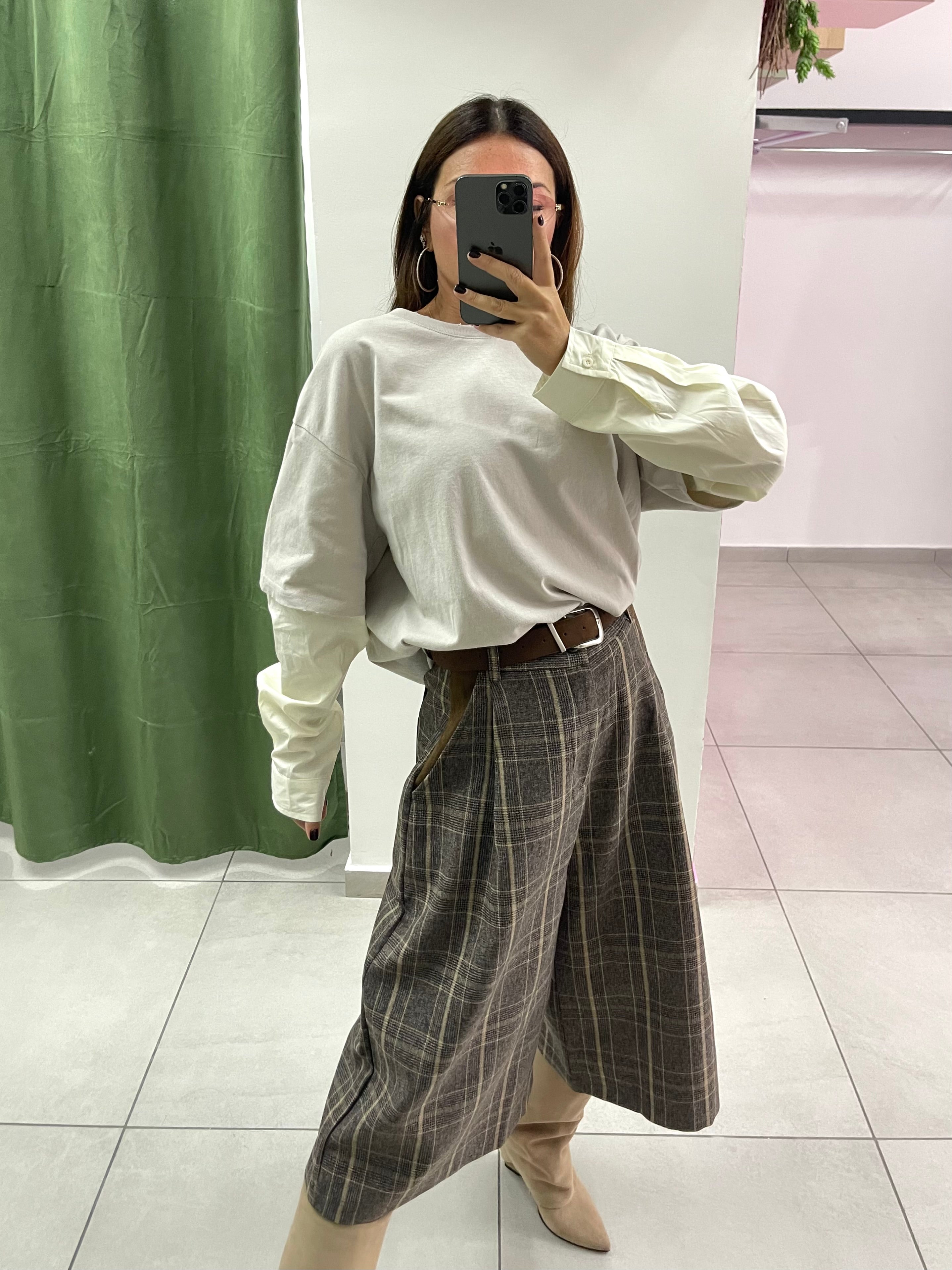 T-shirt manica camicia