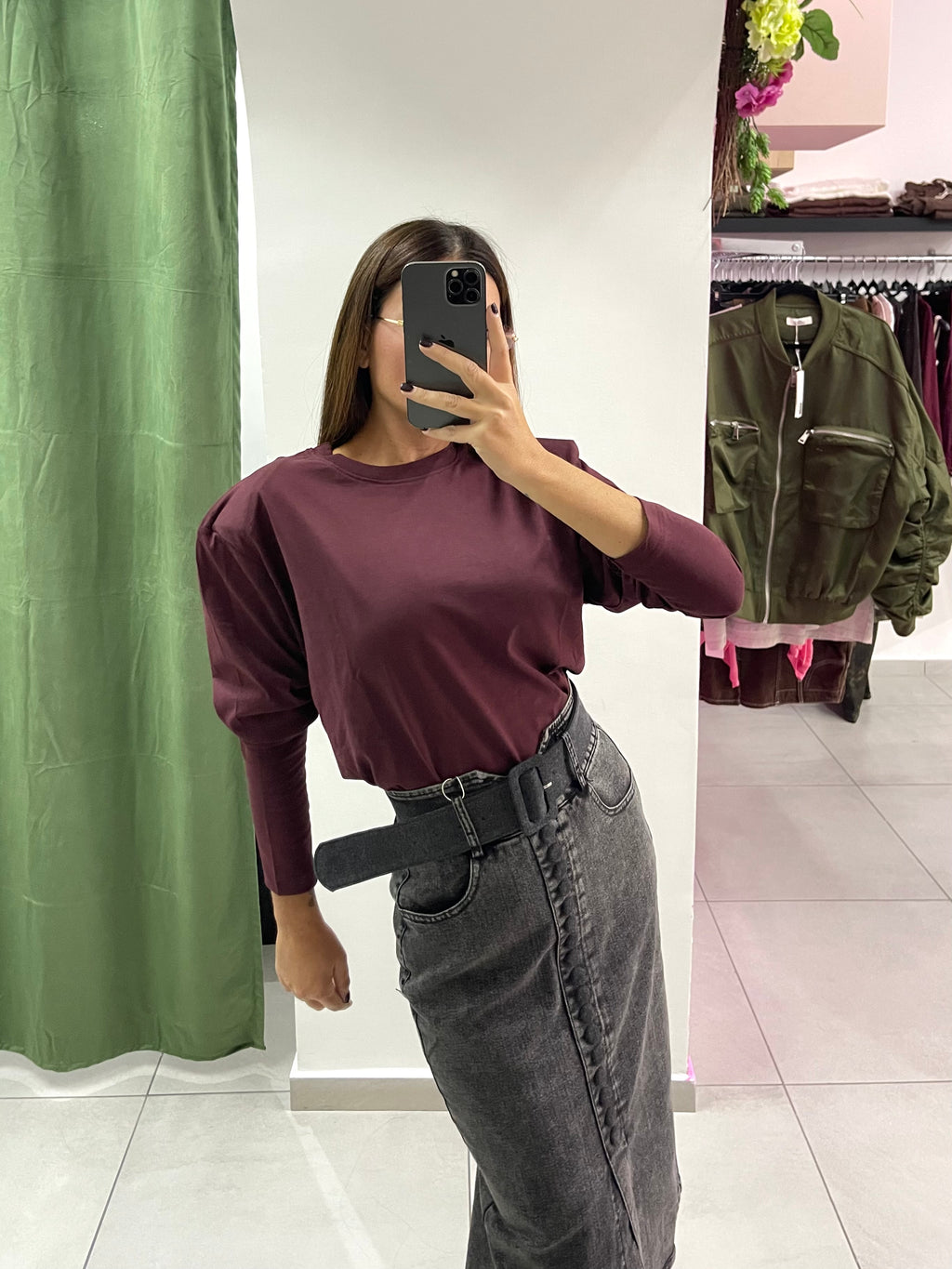 T-shirt spallina manica lunga by Barock