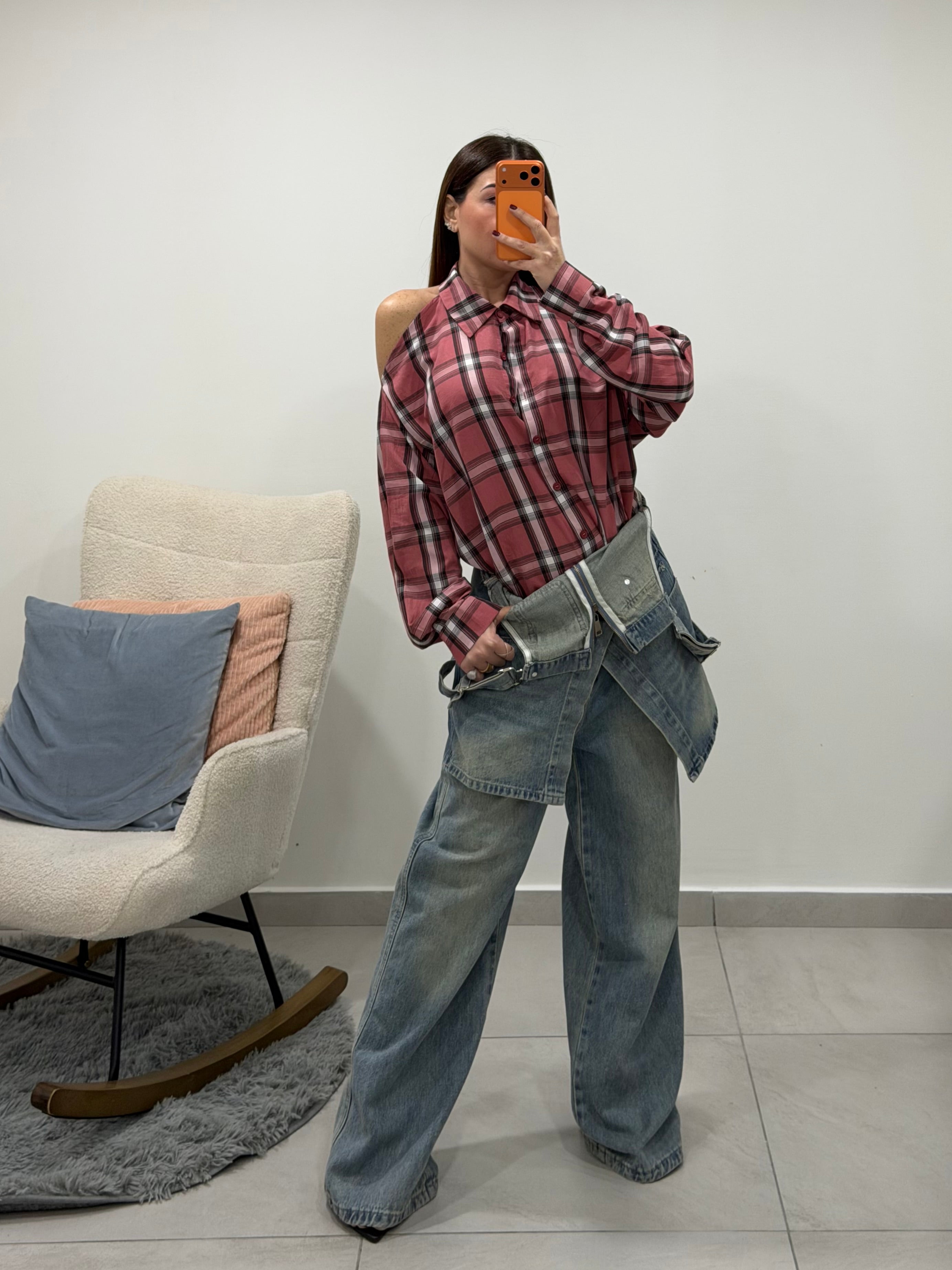 Camicia Ceck scollata