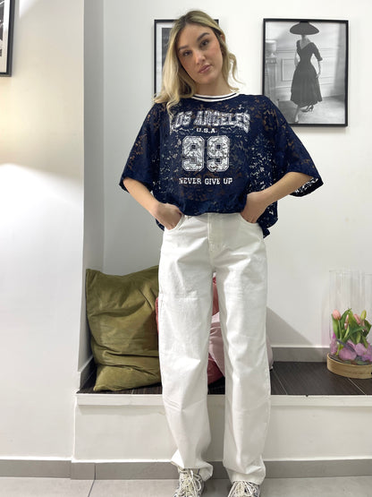 Jeans balloon bianco