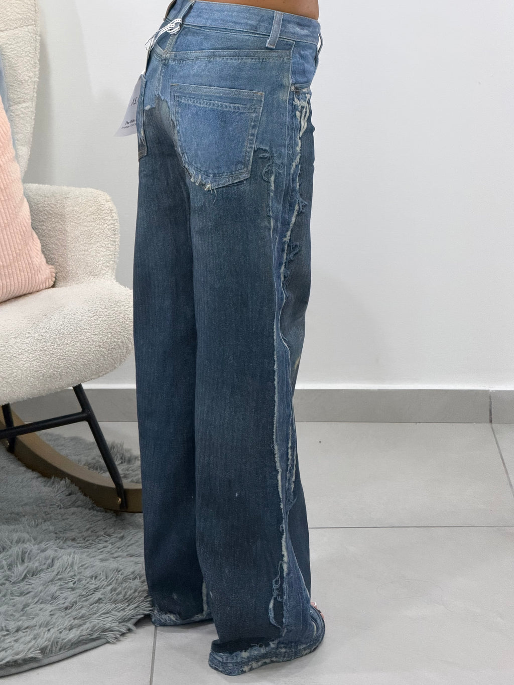 Jeans stampa & strappi