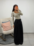 Body costina riga pizzo