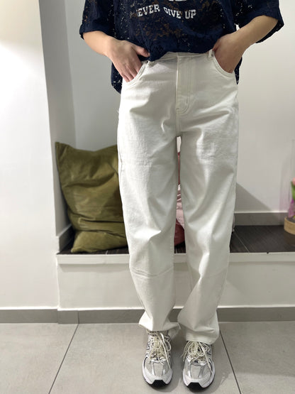 Jeans balloon bianco