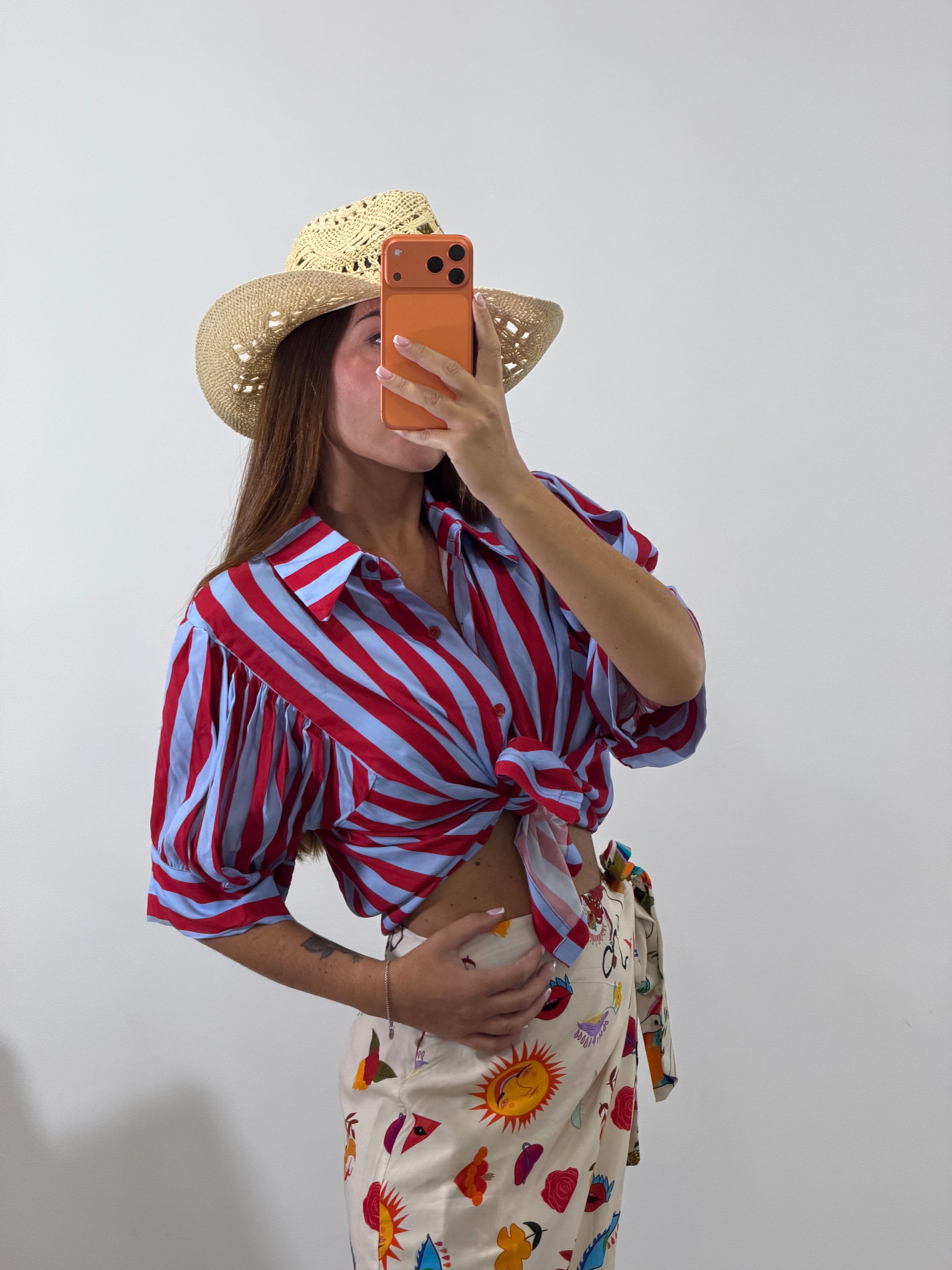 Camicia stripe Rosso