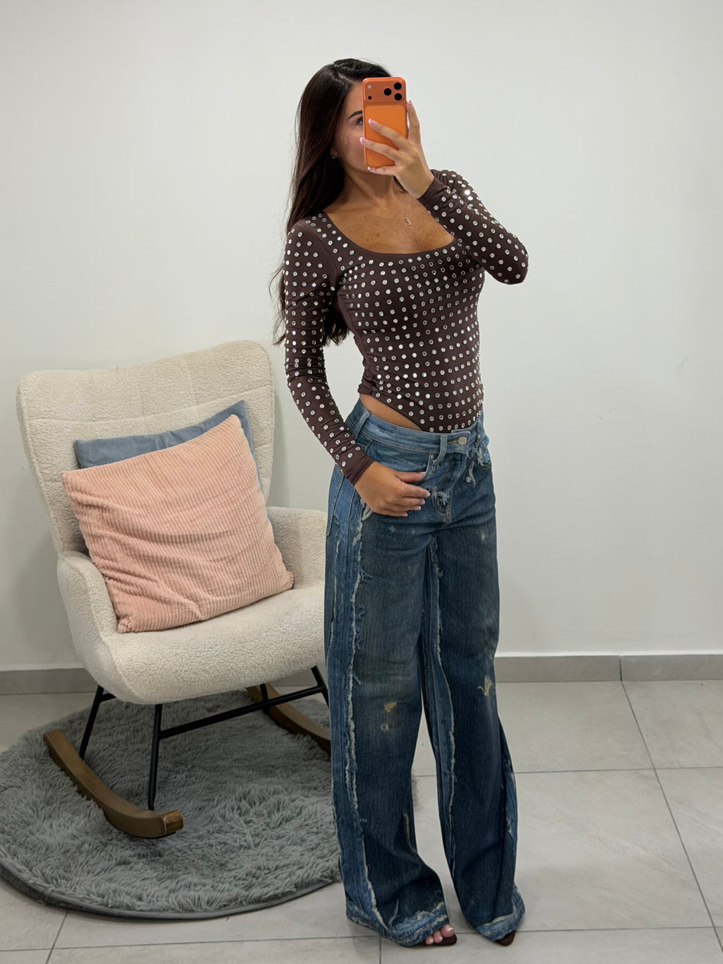 Jeans stampa & strappi