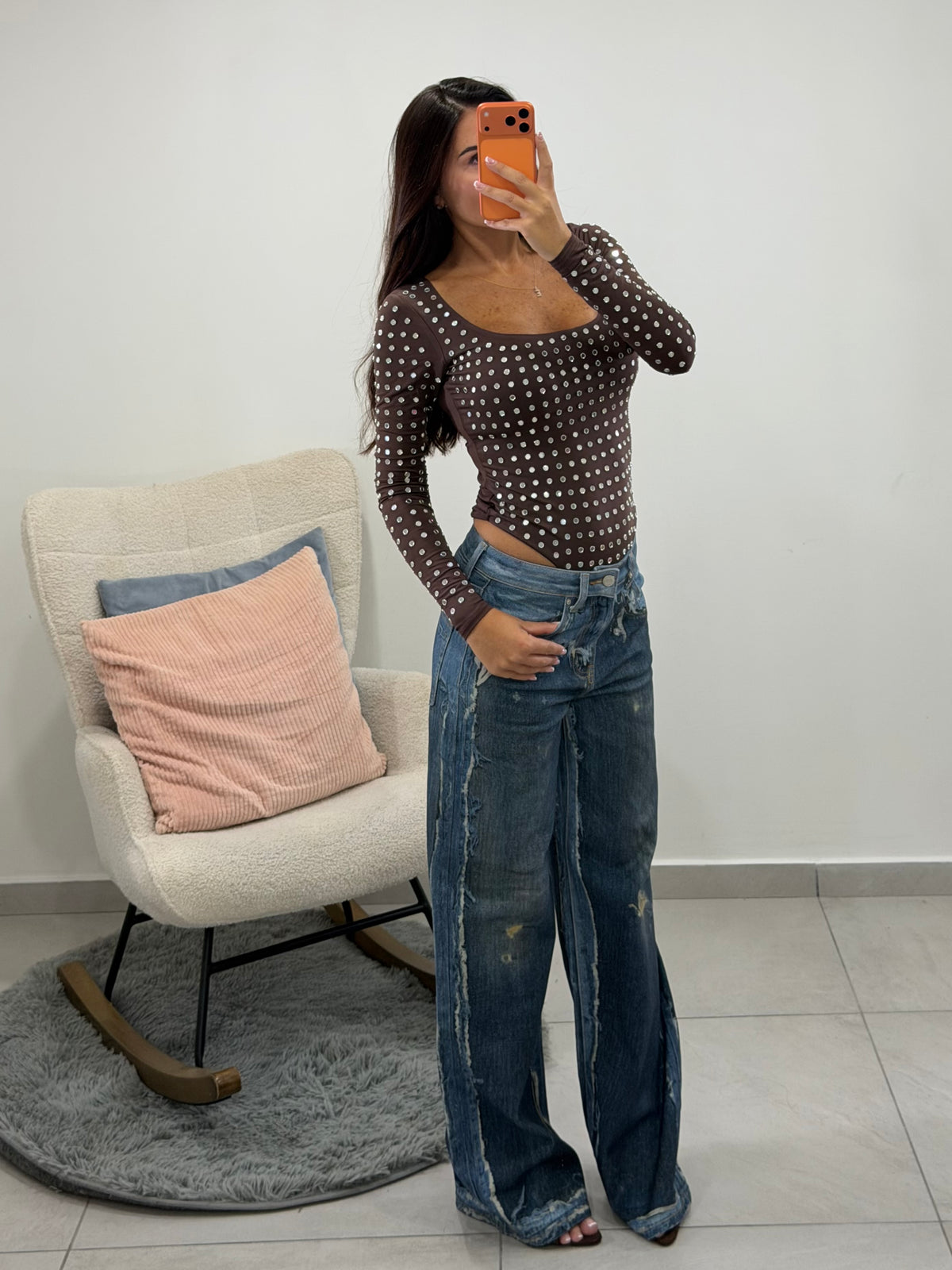 Jeans stampa & strappi
