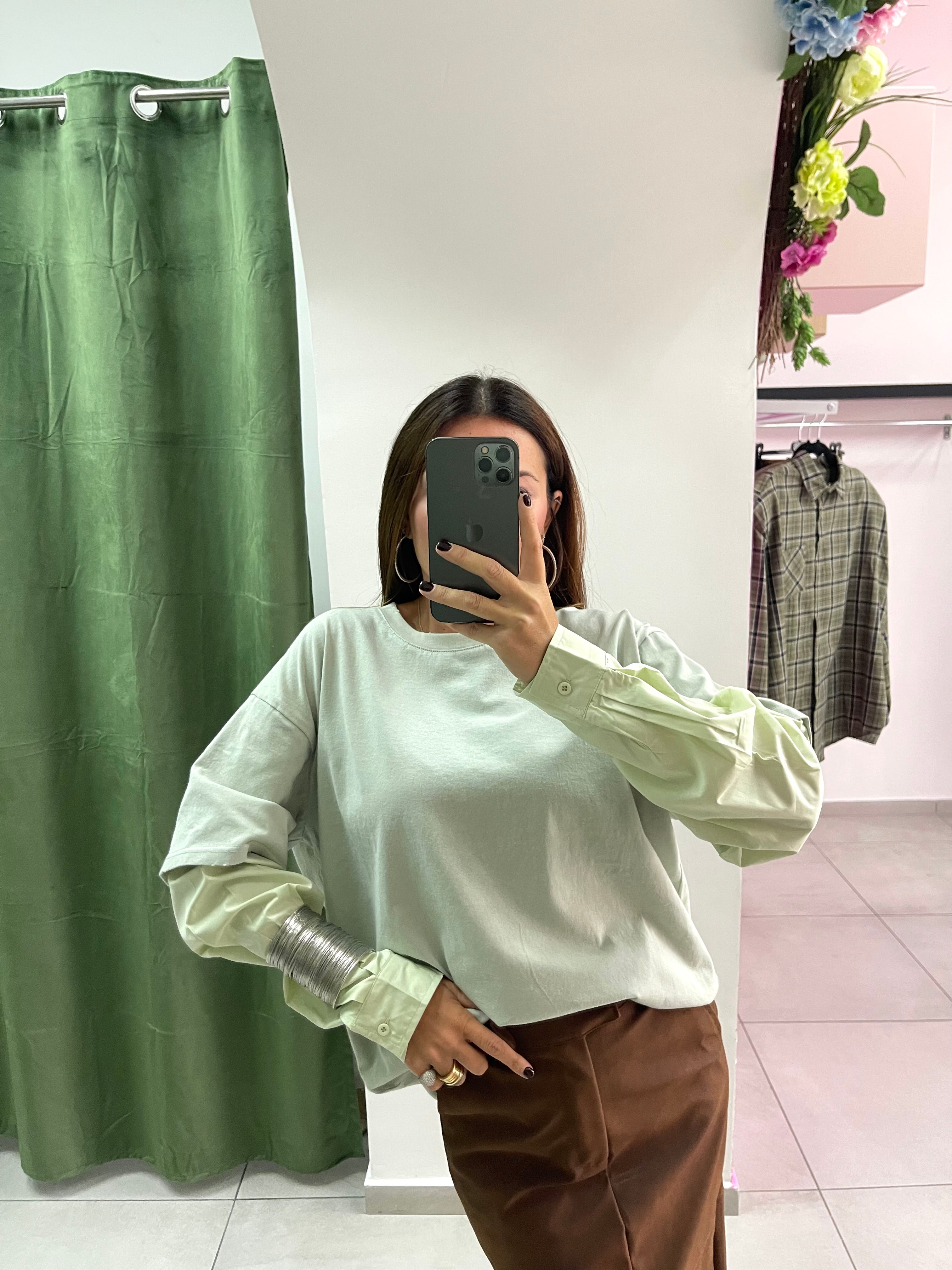 T-shirt manica camicia