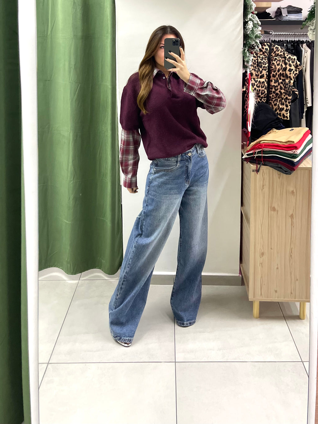 Jeans balloon strappi retro