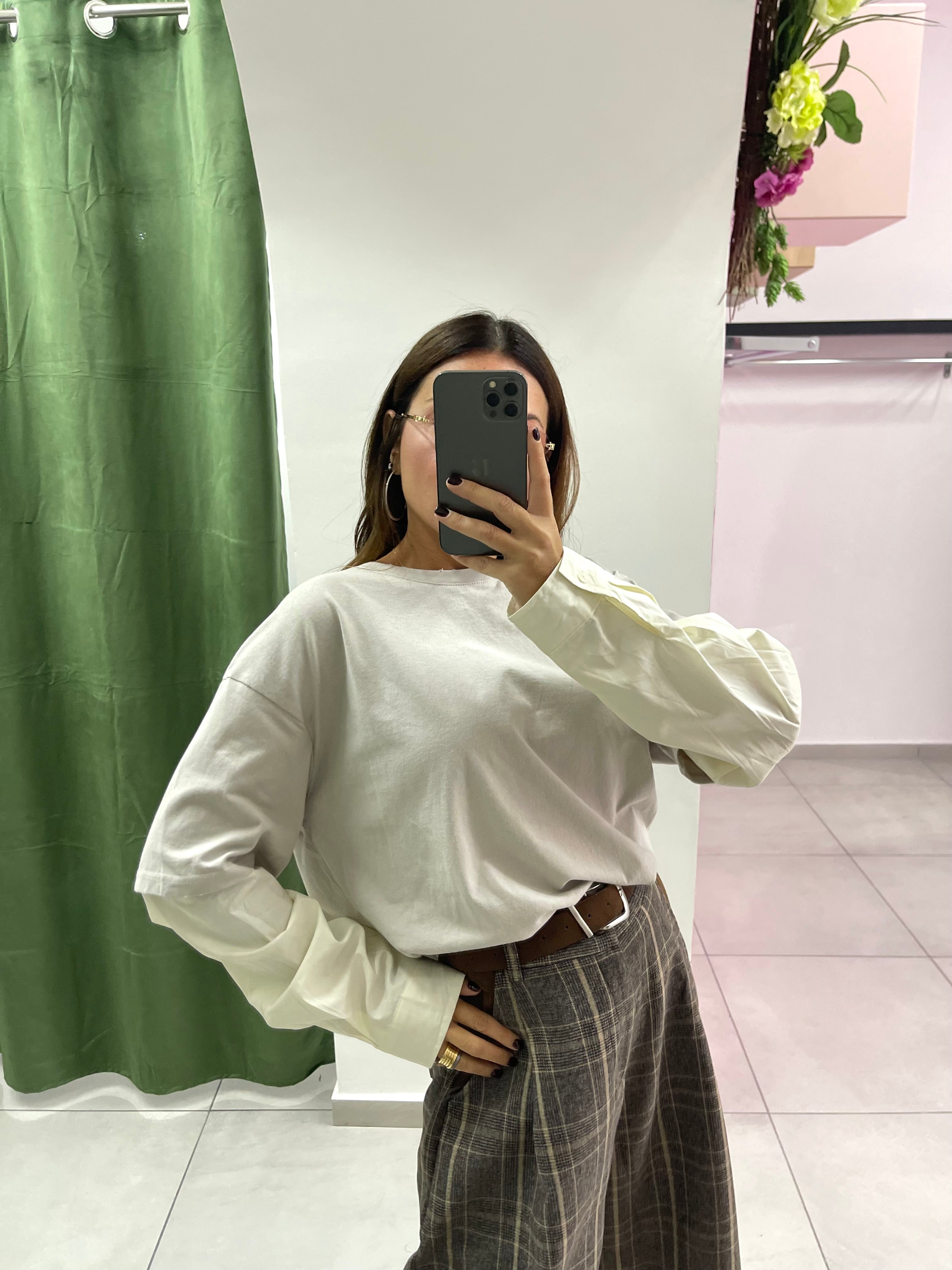 T-shirt manica camicia