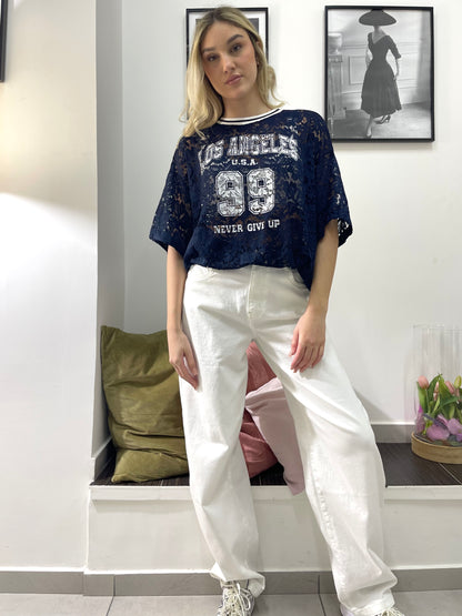 Jeans balloon bianco