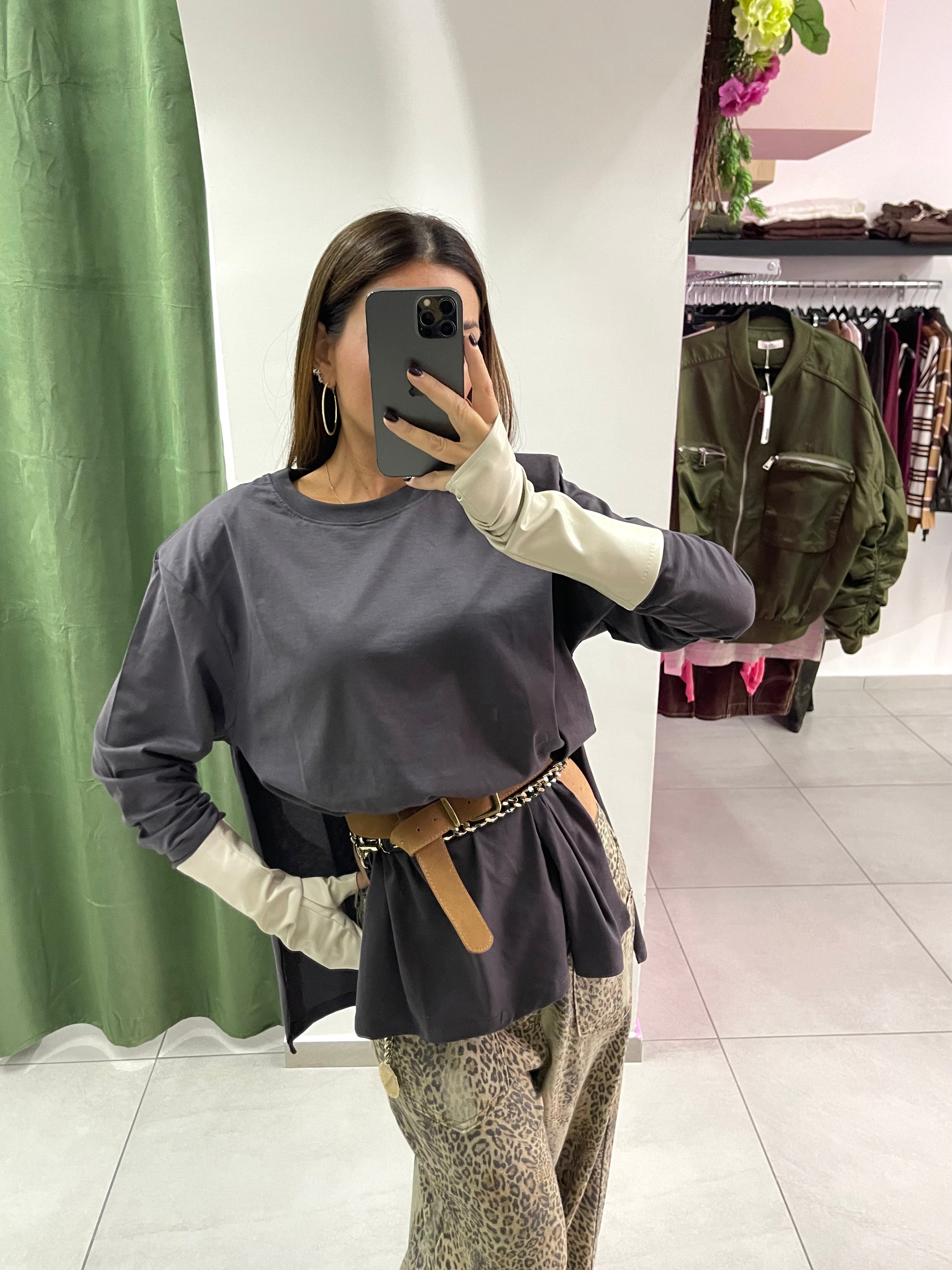 T-shirt spallina manica lunga by Barock