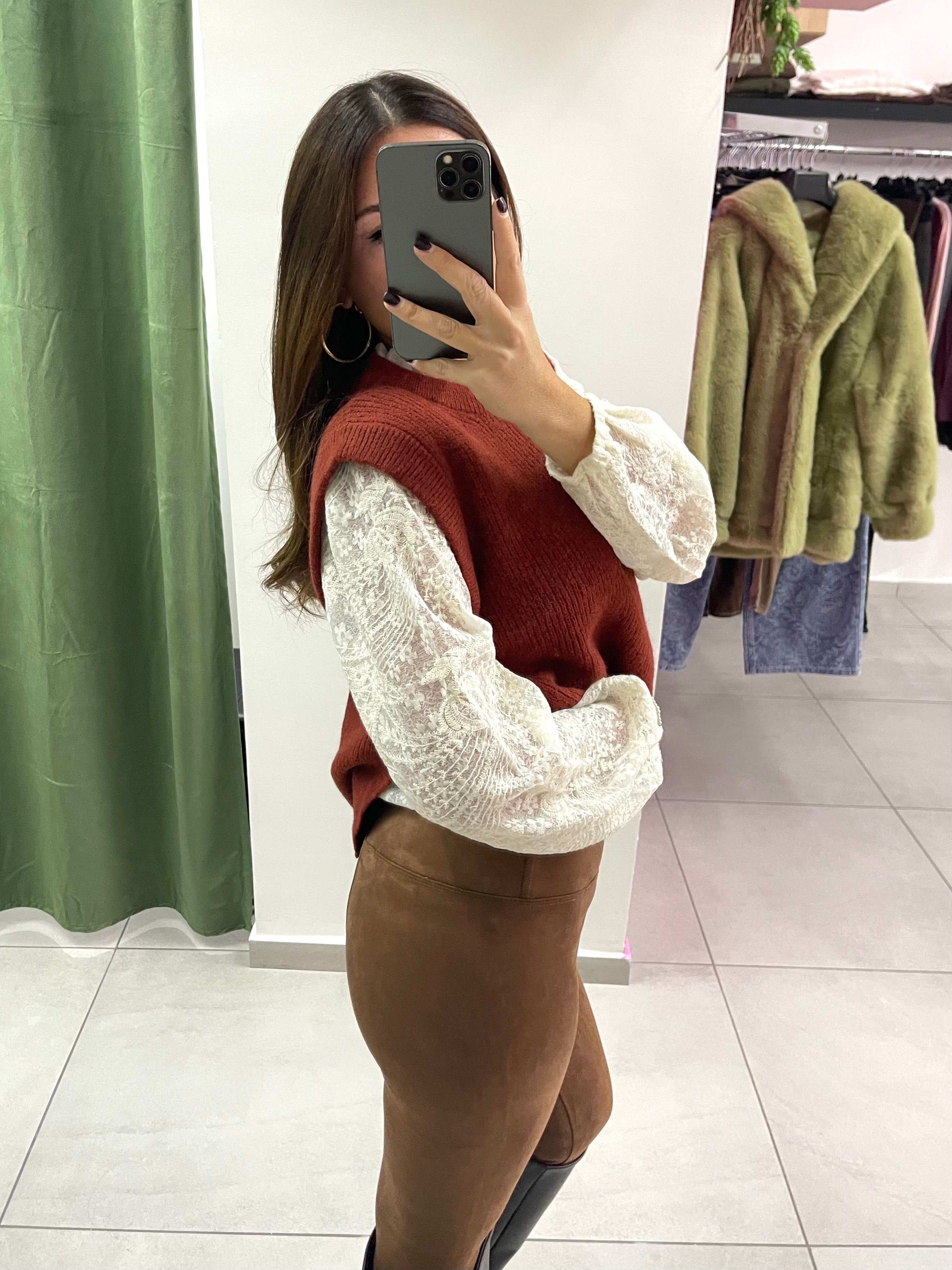 Leggings modellante camoscio
