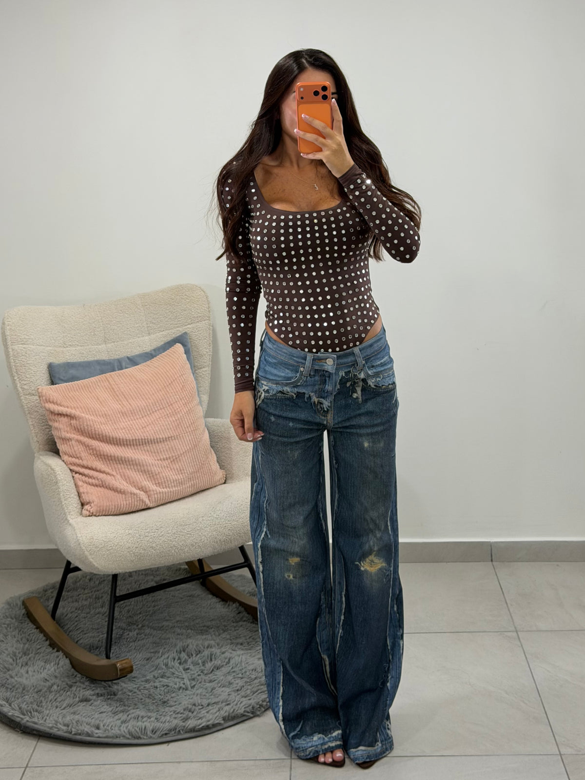 Jeans stampa & strappi