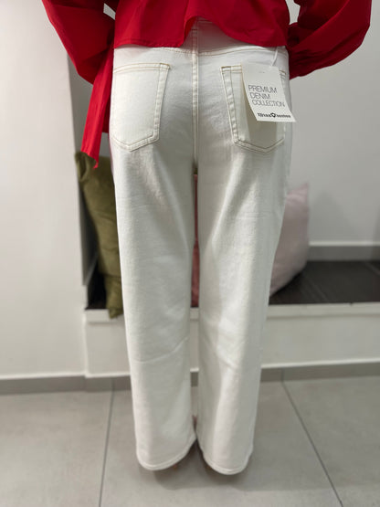 Jeans impunture bianco