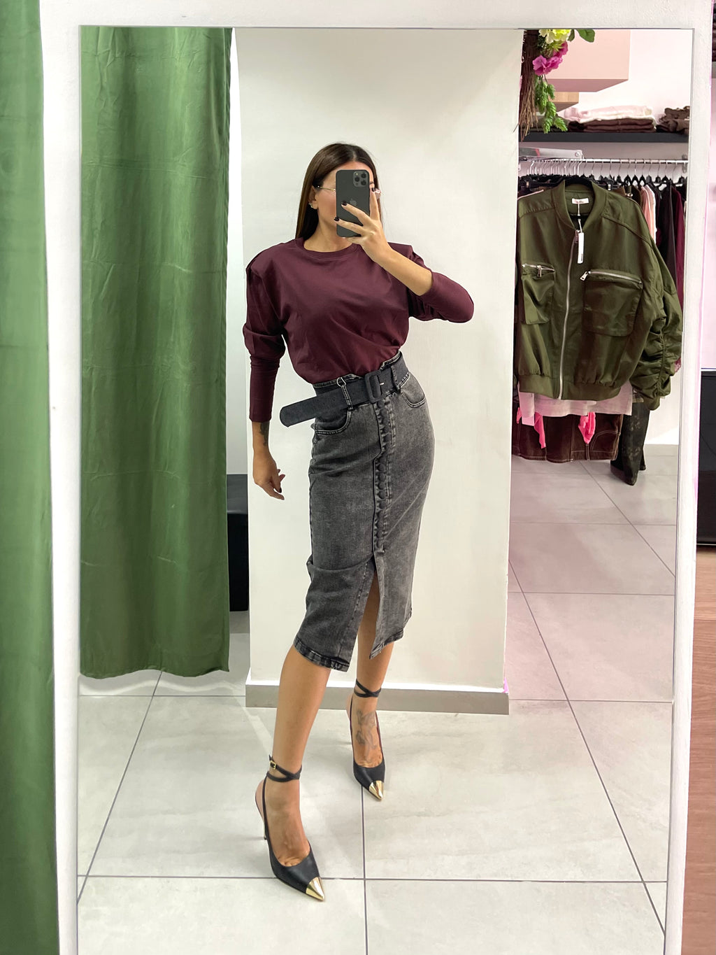 T-shirt spallina manica lunga by Barock