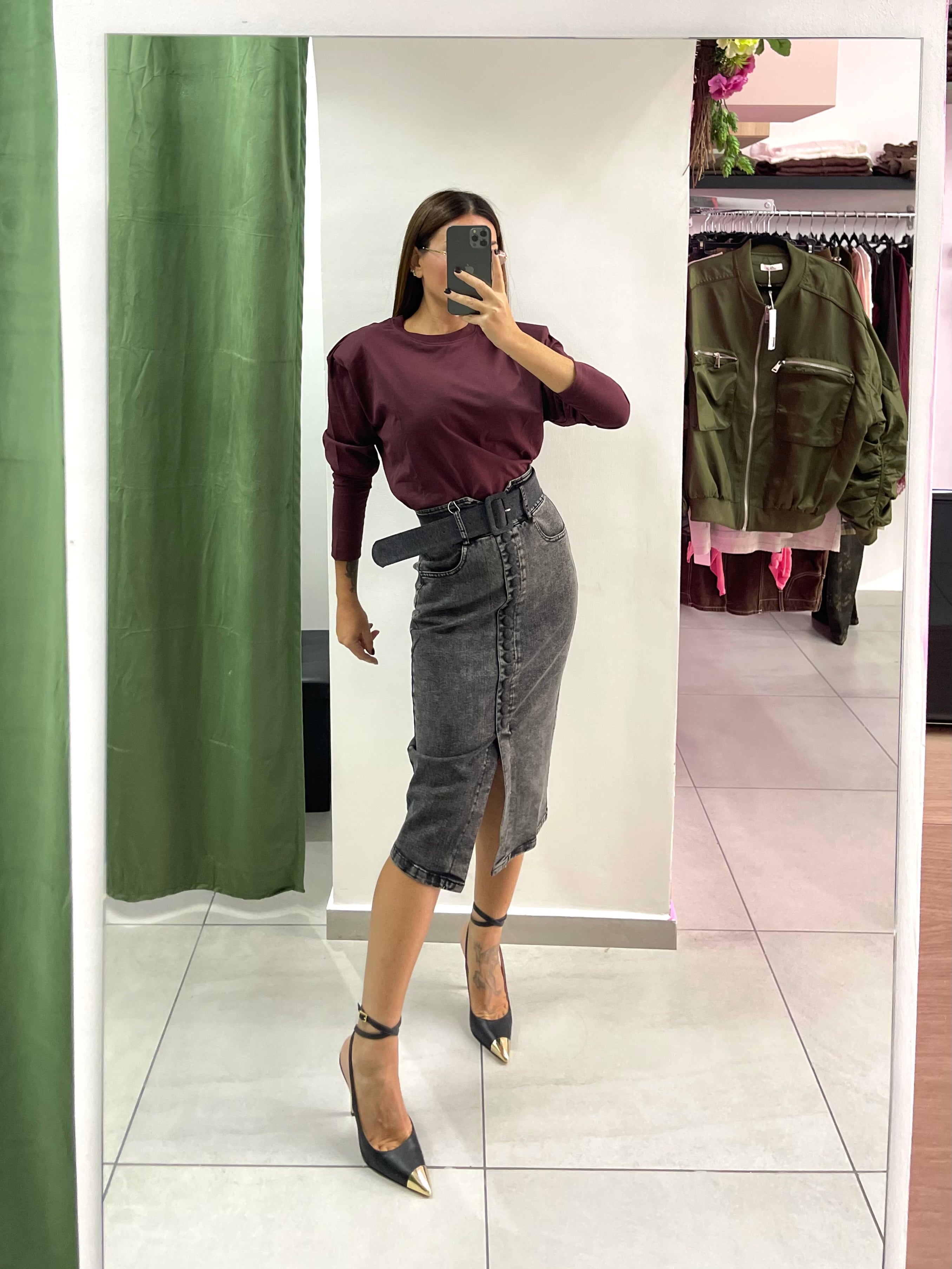 T-shirt spallina manica lunga by Barock